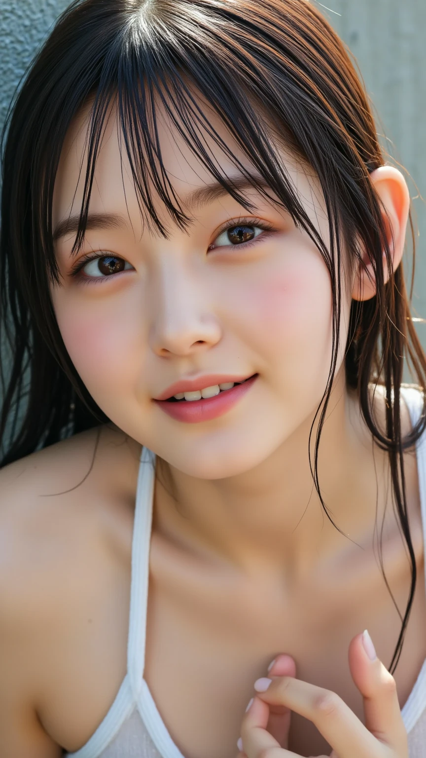 Blonde, Brown Hair, Everything modern:3.66, Cute Japanese Women Photos, smile, 20-year-old, Straight Hair:2.55, (photo Realistic:1.4), (hyper Realistic:1.4), (Realistic:1.3), (Smoother lighting:1.05), (Improving the quality of cinema lighting:0.9), 32K, 1 person,20-year-oldの, Realistic lighting, Backlight, The light shines on your face, Ray Tracing, (Bright light:1.2), (Improvement of quality:1.4), (Highest quality Realistic textured skin:1.4), fine grain, Detailed face,(smile:1.0), (Emphasis on face close-up:1.3), (Enhances the beauty of skin texture:1.1),((Extremely precise and accurate ???????:1.0)), (Enhances the beauty of skin texture:1.1), Clean and glowing skin, mesh, thin:1.2, (Realistic:1.3), Realisticなライティング, (Smoother lighting:1.05), 32K, One Japanese woman, fine grain, Detailed face, (Film Grain:1.1),(Accentuates body lines:1.1), High resolution, Natural look, Kind eyes, Improves hair quality, Delicate light and shadow, Transparent muscles, Graceful pose, Beautiful Eyes, Sharp details, Soft light reflection, Beautiful contours, Delicate skin tone, Fine hair texture,Cute Japanese Women Photos,