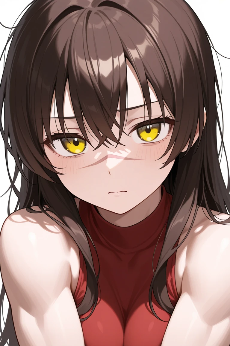 (best quality,ultra-detailed,highres,masterpiece:1.2), detailed eyes, realistic facial features, intense gaze, flawless skin, alluring, soft and natural lighting, vibrant colors,sfw,distant view,deepthroat