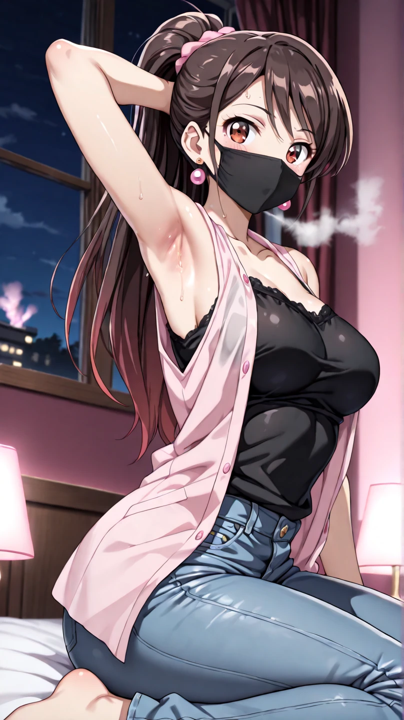 nsfw,(from below:1.7),.((1man and 1woman,POV,having sex:1.6)),crying position,((perfect anatomy,realistic:1.3,RAW Photography:1.3,masterpiece、highest quality、Ultra - High resolution、High resolution、Highly detailed CG、8K)),cowboy shot,1 female,solo、high school girl、18 year old beautiful girl,Japanese,((beautiful detailed face and eyes:1.3,big gorgeous eyes:1.5,gray eyes,sad,crying,drooling)),black hair,long bob hair,(center parted hair,forehead),(medium breasts,slender body:1.3,small head:1.4,skinny),((oily skin)),(gleaming skin,shiny skin,sweat:1.5),((white cardigan、Red Bra)),((bukkake:1.6,vagina)),spread legs:1.5,on street,Neon lights、at night、Tokyo、