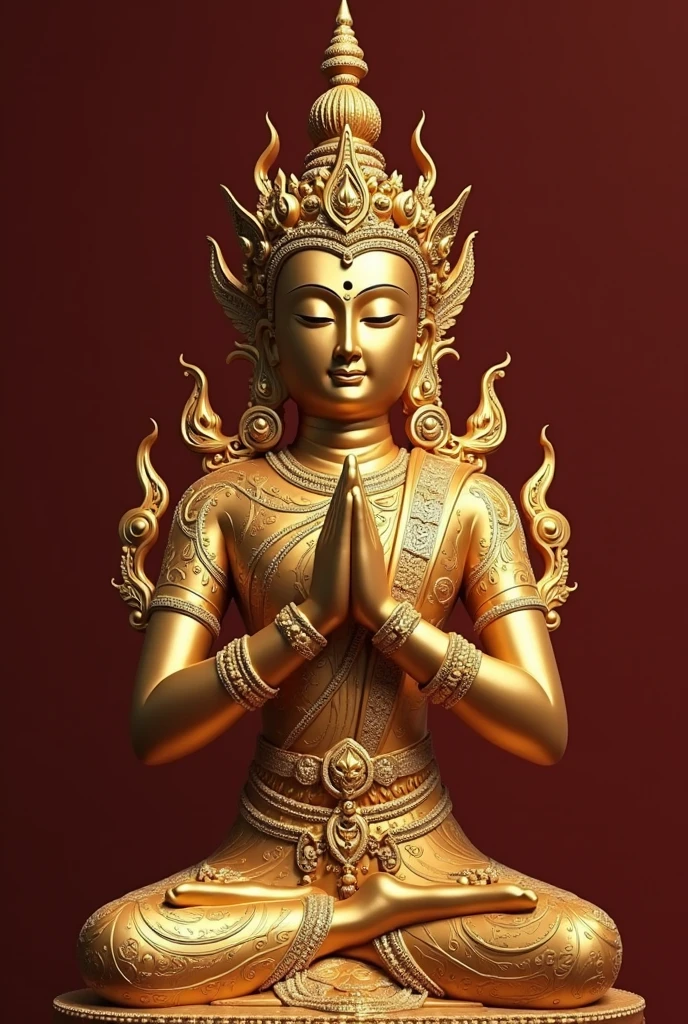 Statue of a bodhisattva　Sparkling　front