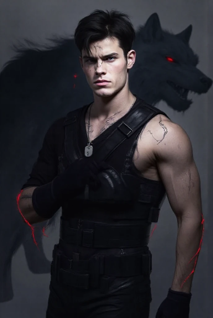 (masterpiece, best quality)
solo, black hair, gloves, 1boy, jewelry, jacket, weapon, male focus, sword, fingerless gloves, tank top, dog tags, DmCDante
<lora:epi_noiseoffset2:1>, <lora:add_detail:0.5>, <lora:DmCDante:0.7>