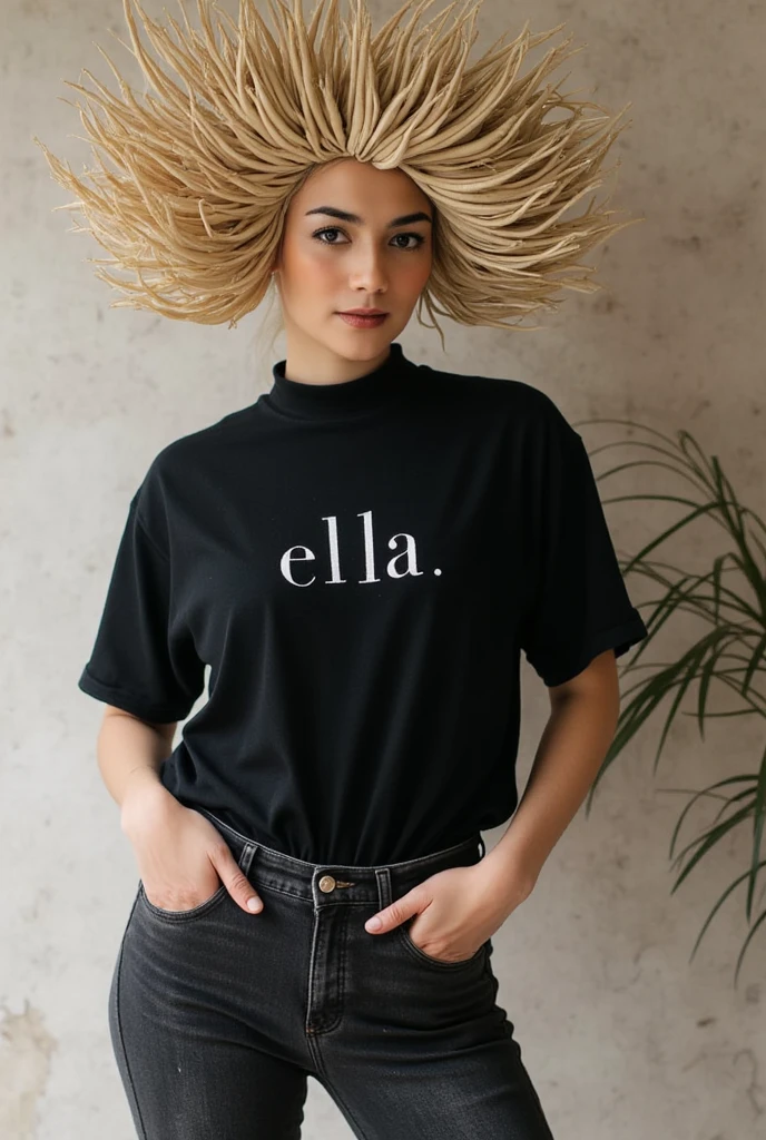 The image of a model's tshirt with an elegant and cool vintage design many people like the inscription LUFTE