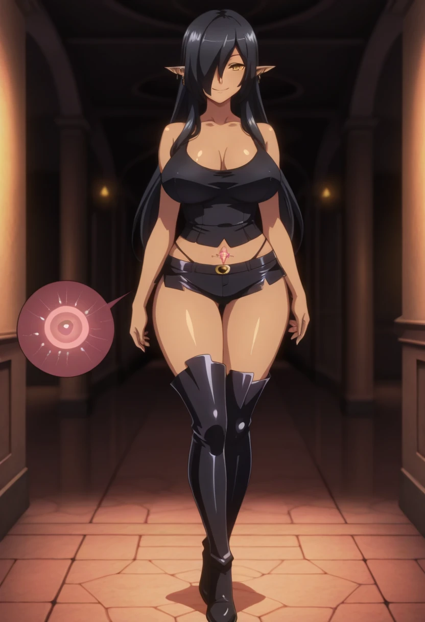 sexy, ensaio sensual, realistic, full body, solo, 1girl, mature female, dark skinned female, (gyaru, goth, bimbo), huge chest, long legs, huge thighs, huge calves, mature female, flat belly, abs, (colored skin, green skin, dark skin), tiny waist, narrow waist, white hair, glowing eyes, huge hips, thick lips, lipstick, longeyelashes, thin toned body, (transparent corset of glass, tight long skirt), extraarms, gotou airi, 1960s, detailed face, detailed body, luminescent eyes