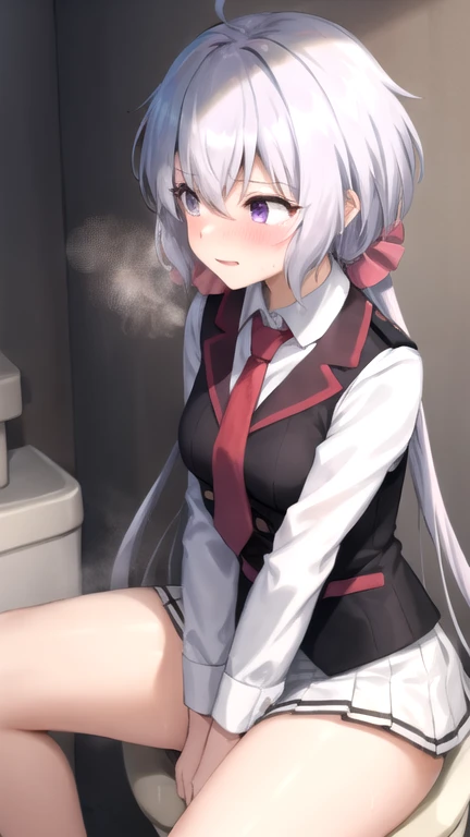 ((masterpiece,best quality)),
1girl,solo,arona \(blue archive\),hair over one eye,hairband, halo, black choker, choker, school uniform, braid, long hair, serafuku, white hair, sailor collar, pleated skirt,bangs, ribbon, long sleeves, neckerchief, collarbone,black hairband, white neckerchief,black skirt, hair ribbon, jacket, single braid, bow,
pantyhose, black pantyhose,no shoes,parted lips, blush, (female_masturbation:1.3), (grabbing_own_breast:1.2), (pussy juice:1.5),(panting:1.2), (blushing face:1.4), (moaning:1.5), (orgasmed face:1.5), (Closing eyes:1.3), (skirt lifting:1.3)