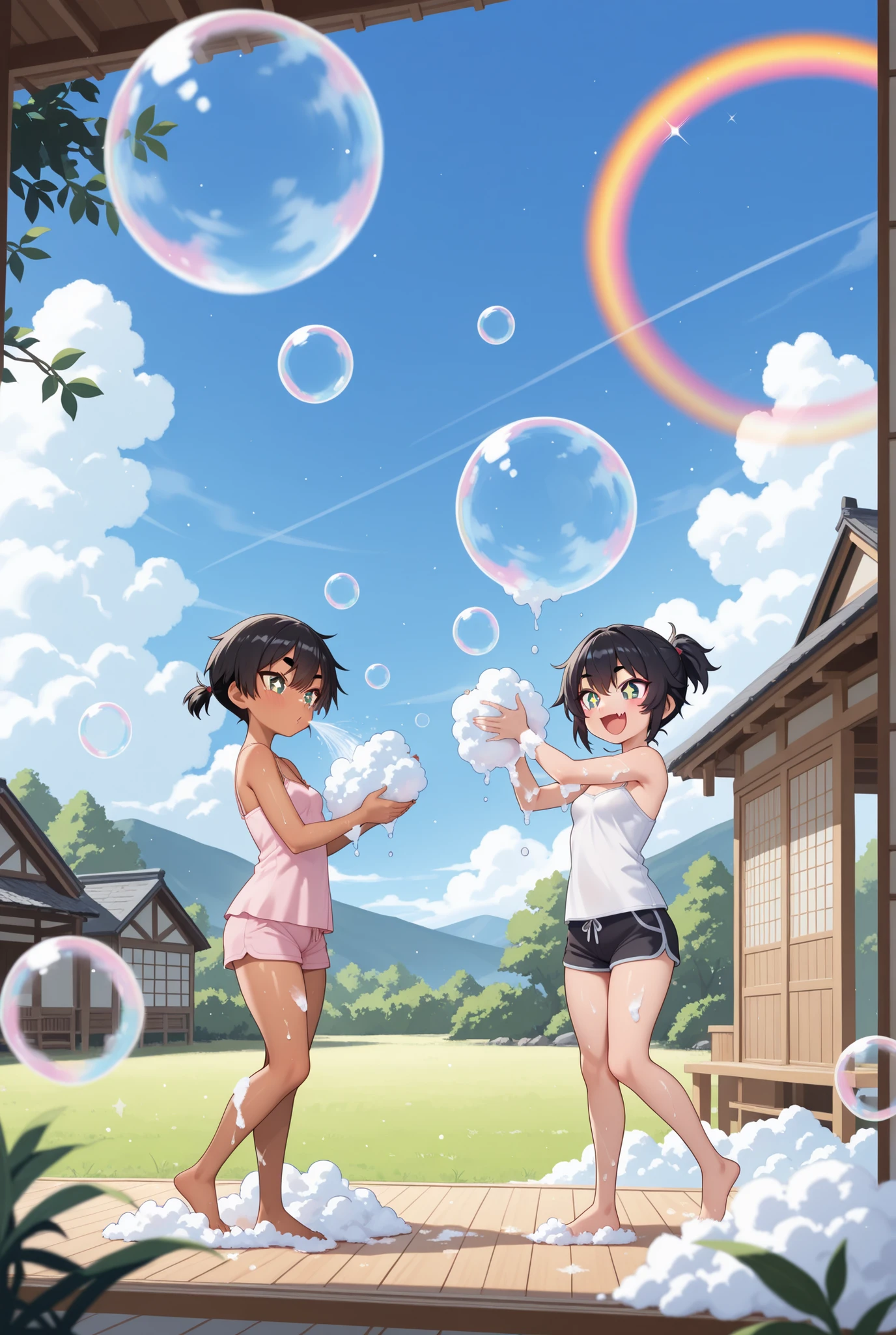 ((Highest quality)), ((masterpiece)), Perfect Face,Shiny Hair,A shy smile,Japanese,9 years old,Chubby,Nipples,Sweat,cute,Summer festival,White yukata,Lie,Sweat,Wet lower body,💦drenched,(((Sexy see-through lingerie for women,Shiny bodysuit,Smooth and silky clothing,Trimmed combination,Lace Stockings,Erotic leash,pajamas))),(((My whole body is covered in sticky sperm:1.3)))