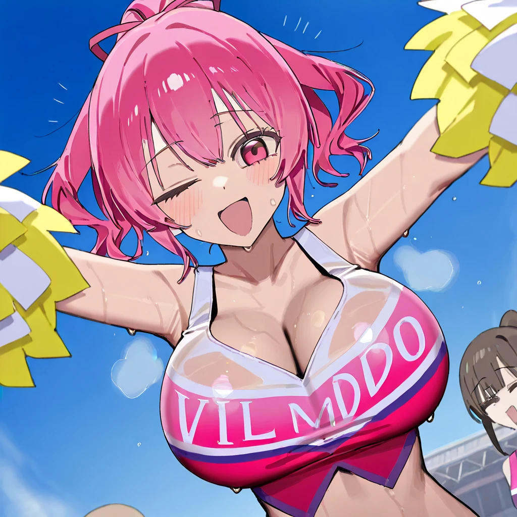 nejikawaraimu
pink hair, short twintails, hair bobbles, star hair ornament, asymmetrical bangs, short hair, purple eyes, nsfw, nude, naked, 1girl, large breasts, nipple. empty eyes, crying 、whole body, amusement park、 Peeing, lactation, projectile lactation (Sweating profusely, Love juice, Wet Woman, female ejaculation)