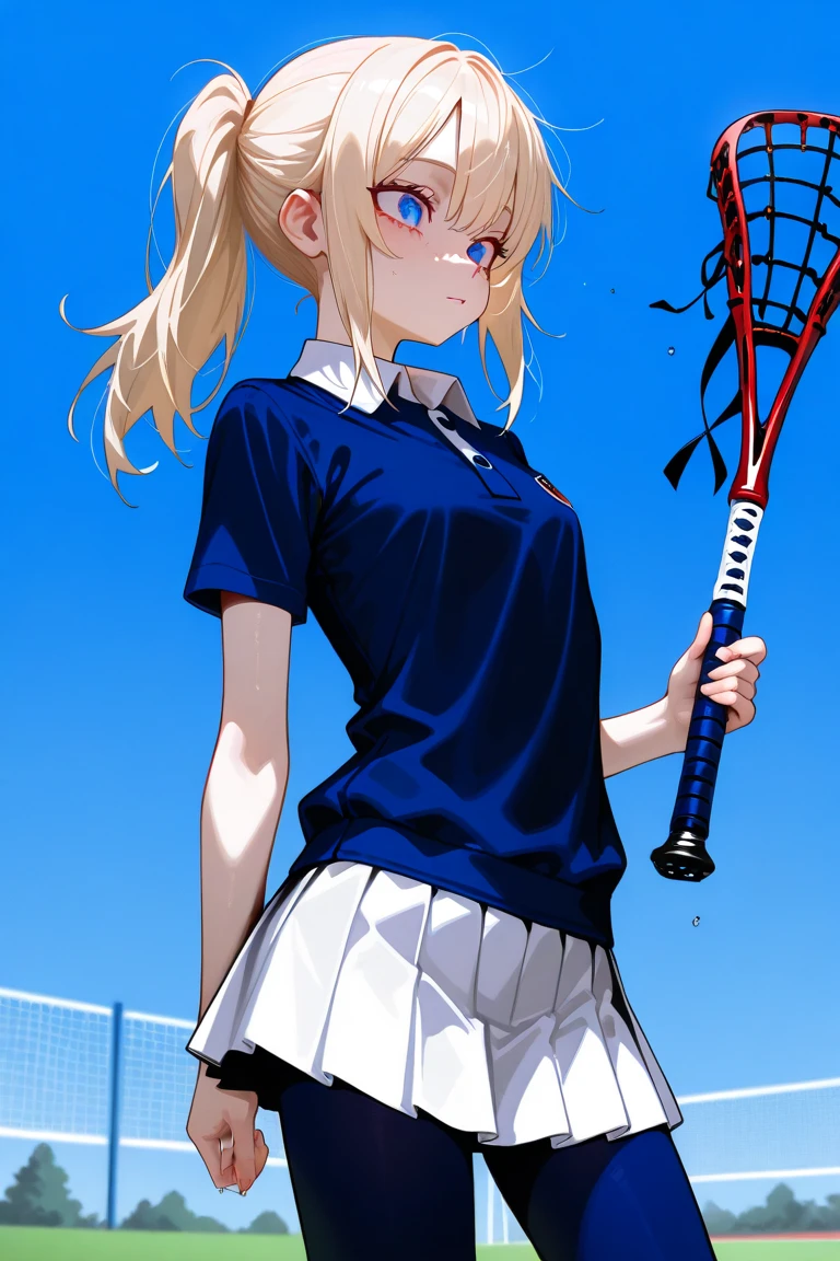 in 8K,top-quality,Real Image,intricate detailes,超A high resolution,Depth Field,masuter piece,natural soft light,profetional lighting,1 girl in,(cute little:1.2),an extremely beautiful 17-year-old girl,A detailed eye,((blue-eyed)),(blonde hair),(long-haired),(bangss),flawless skin,shinny skin,fair white skin,Fine skin,((perfect anatomia,nice hand,perfect hand,Five fingers connected to the palm of the hand,accurate hands without incongruity)),Perfect raw legs,delicate legs,perfectly proportions,Tennis player,face perfect,large full breasts, Convex buttocks,White polo shirt,Short white pleated skirt,White sport socks,White Tennis Shoes,High Ponytail,a wet body,Shake the paddle,Sunnyday,Clouds, Leg and thigh shots, Bottom Angle, bottom shot, Bending over, thigh closeup, Focus on the buttocks,((from the rear)),Looking back,((Thin smile)),(outside of house),(tennis coat)
