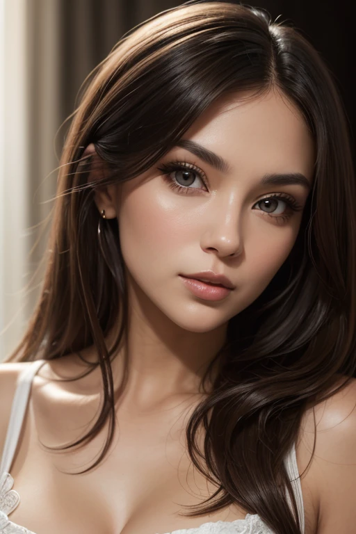  brunette black hair black eyes Disney model