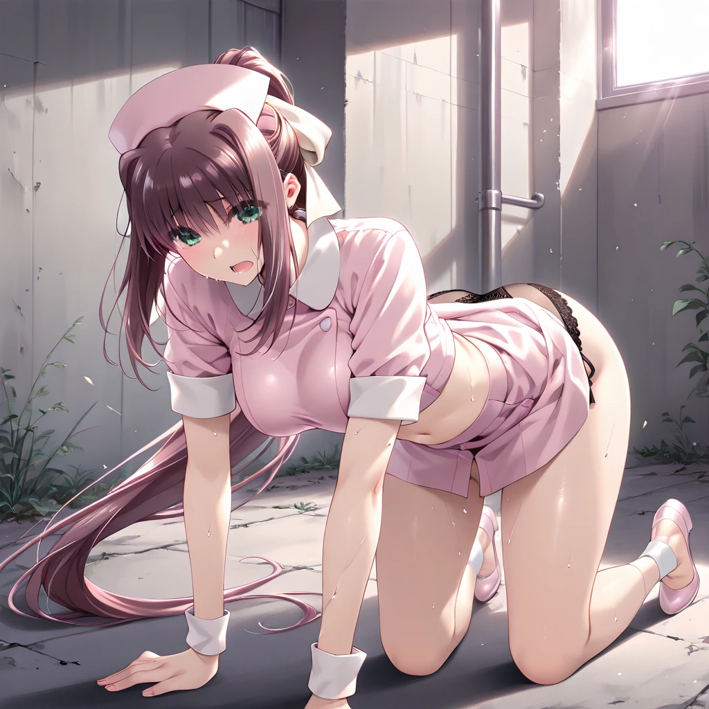 (((Fully naked body)))、Highest quality、Limbs、Full Finger、Slender beauty、Straight Hair、Brown Hair、barefoot、、sweating、standing、Wet texture、Beautiful breasts、prison、prison、(((sexual torture)))、BDSM、((Tied up with rope、Hands hanging from the ceiling、get caught))、((((vibrator))))、((((The vibrator is fixed in the crotch of a woman))))、(((Rotors are installed on both chests)))、blush、(Are crying:1.5)、((Gasp、))、Cramp、(((Squirting))),(((Having sex)))