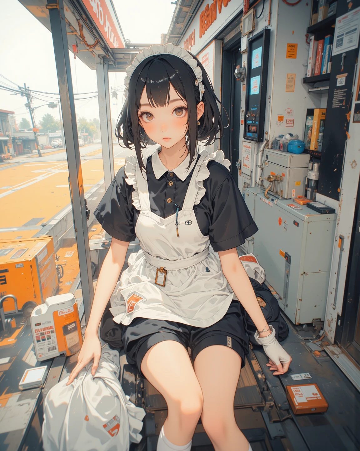 The girl was lying down,Boy sitting position girl short top plump transparent Ultra real