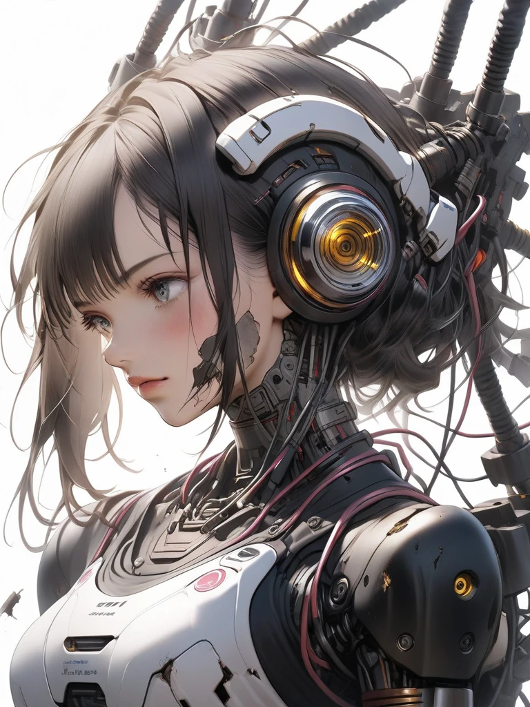 masterpiece,best quality,1机械女孩,Delicate face,shadow,8K,Extremely sharp,Metal,complex,Accessory details,Cool colors,Egyptian details,highly complex details,rending on cgsociety,Face the camera,Mechanical limbs,Mechanical cervical fixation,Wires and cables to the head,Killing machine,Ghost in the Shell,((Anime art style)),