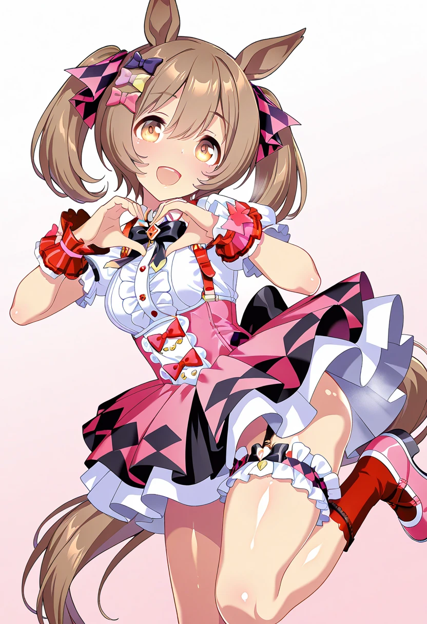 (8k, RAW photo, best quality, masterpiece, highres, absurdres, ultra detailed:1.3), (Photography, realistic, photo-realistic:1.4), (beautiful natural lighting, beautiful deatailed shadow, beautiful detailed glow :1.4), atmospheric,
BREAK 1 beautiful girl,(Cute:1.5),(Chibi:0.5),(kawaii:2),(Loli:2),(7 year old girl),(Solo:1.65),BREAK,(flat chest:1.2,),Clear skin,Beautiful skin,Shy,One beautiful,Colossal tits,BREAK (Hair Bow, reddish brown hair, Twin-tail:1.55),(Brown eyes, long eyelashes, Double eyelids:1.4),Shiny skin,BREAK,Star \(symbol\, (gloves, White Gloves:1.3), (bug, Dress,polka dot:1.3) ,(bear foot:1.2), (grin,blush:1.45),
BREAK
arched back,
contemporary performance,spiral,perfect hands,
red dress,decorated gold,
magical girl who releases intense flame magic,
BREAK
best quality,absurd-resolution,absurd-detailed background,
(beautiful illustration:1.2),Background of swirling flames,
BREAK wakame,wakame,wakame,(cowboy shot, from below:1.4), BREAK manga illustration,manga style,