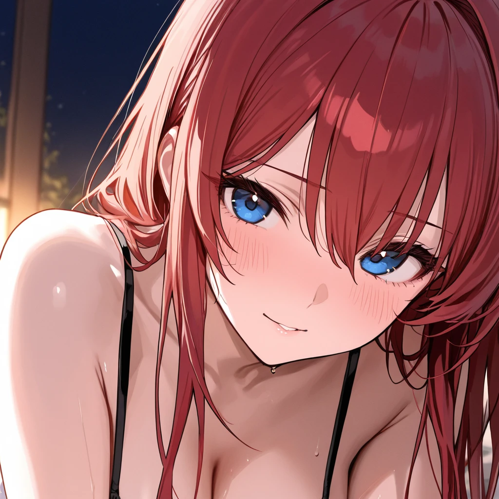 Completely naked lying on the bed with very beautiful sexy pose