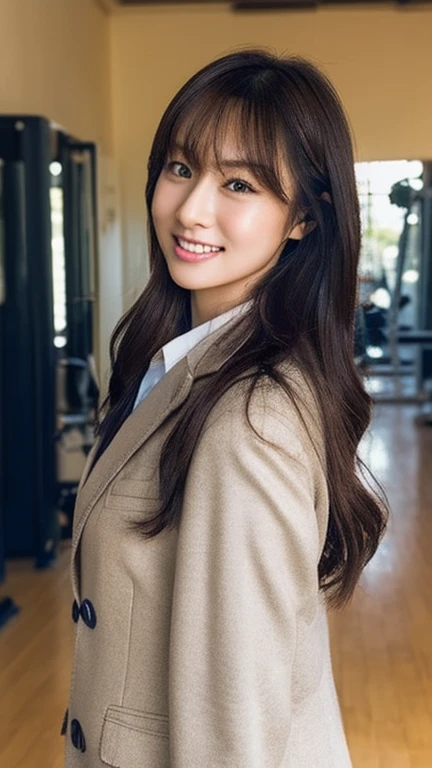 1 girl, beautiful, cute, professional lighting, highest quality,well-groomed face,(suit:1.7),long hair, clear, beautiful,beach