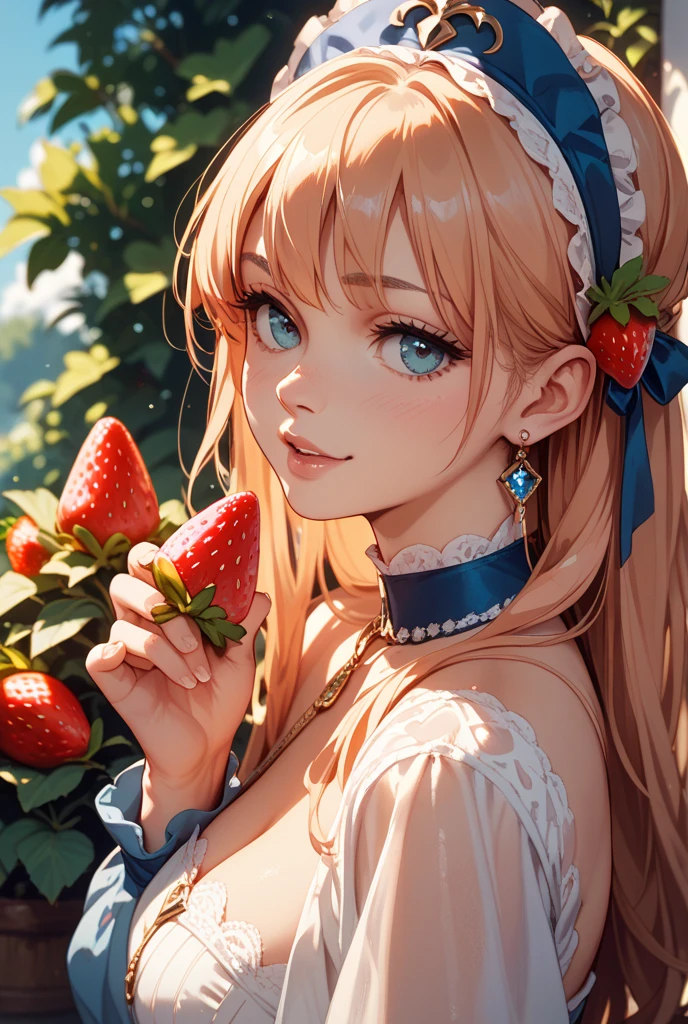 (masterpiece), best quality, expressive eyes, young girl, american, strawberry blonde, long wavy hair, light blue eyes, freckles, white skin, Big tits, big ass, thin, peasant clothes, western, adorable expression, blushing, farmer dress, sexy amish girl