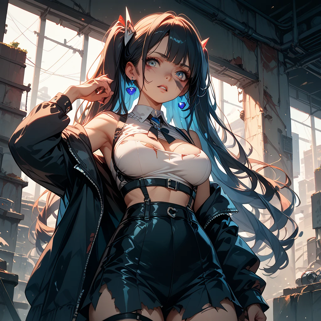 ((midnight, best quality, 8K, masterpiece :1.3)), whole body, Long legs, Clear focus :1.2, Beautiful woman with perfect body :1.4, Slim abdominal muscles :1.1, ((Dark brown hair, Large Breasts :1.2)), (White Tight Tee, Overalls Jeans, permanent:1.2), ((City night scene, roof:1.3)), Highly detailed face and skin textures, Delicate eyes, Double eyelids，huge , Crazy breast swelling, Chest larger than shoulder blades, Big breasts and thin waist，(huge breasts:1.2)，Hydrated skin（（rogue））（（非常huge乳房）），（（Grooves reveal original skin）)