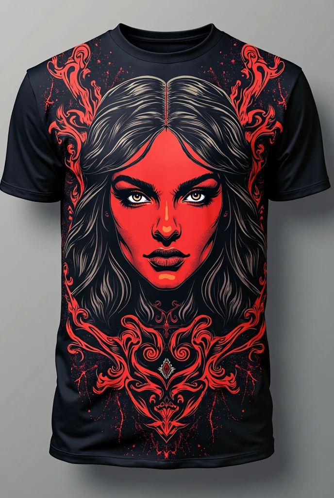 Create something.similar to this image he is amdrogeno albino red tattoo of raw on the belly walks with the belly showing and small.horns it must be the same.or similar to the tip image