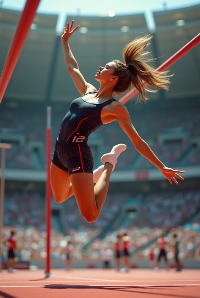 1980s,full body,photo of a 18 year old girl,hurdle race,jumping,happy,ray tracing,detail shadow,shot on Fujifilm X-T4,85mm f1.2,depth of field,bokeh,motion blur,<lora:add_detail:1>,