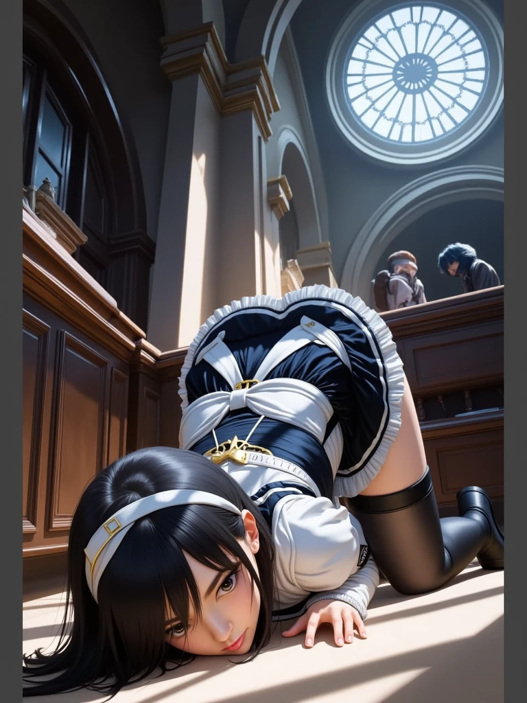 (Highly detailed CG Unity 8k), (Highest quality),(Very detailed),(Ultra-high resolution), 1 female, (white cloth gag:1.4), Rope Bondage, breasts Rope Bondage, hands back Rope Bondage, thigh Rope Bondage, bust Rope Bondage, feet Rope Bondage, Put your arms behind your hips, ankles Rope Bondage, (knee Rope Bondage:1.4), Black Hair, (Pure white wedding dress:1.3), (white long wedding veil:1.3), Wedding Tiara, (White Stockings:1.4), (White garter belt), Watery eye, church, altar, Standing pose, (Skirt length to floor:1.3), (White high heels:1.4), expensive, (Lots of drooling:1.4),