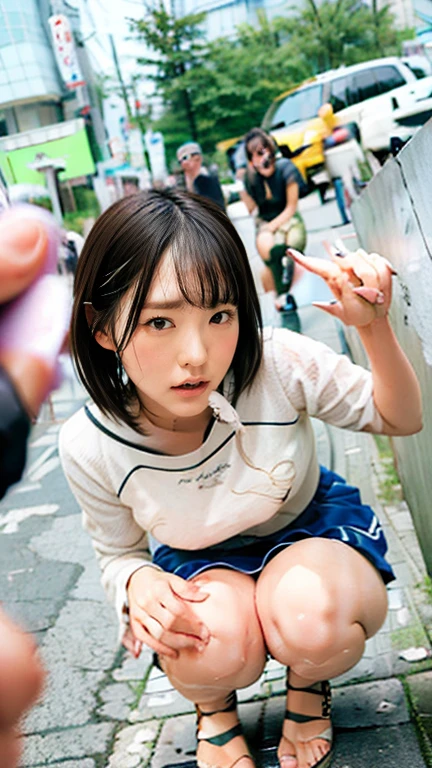 Leg spread,Pussy,creampie,White liquid,peace sign,Beautiful woman surrounded by men,sad face,4K,,Embarrassing,Young face,Crying face, from female genitals,大量creampie,Shortcuts,creampie記念写真,In the crotch,semen,sperm.T-shirts
