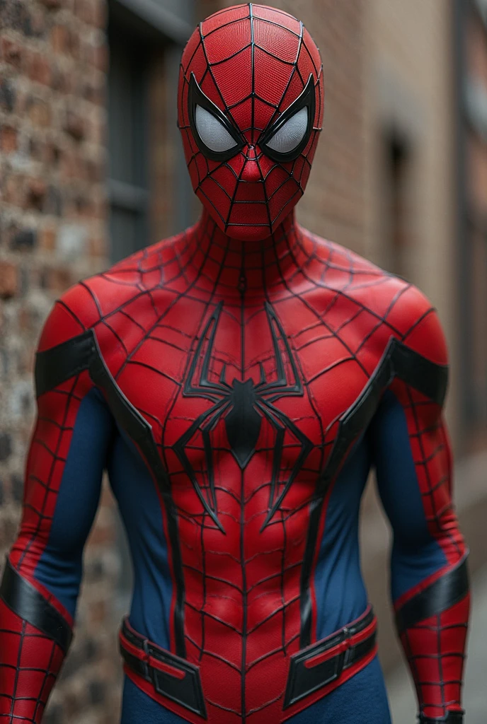 Spiderman lifting something very heavy