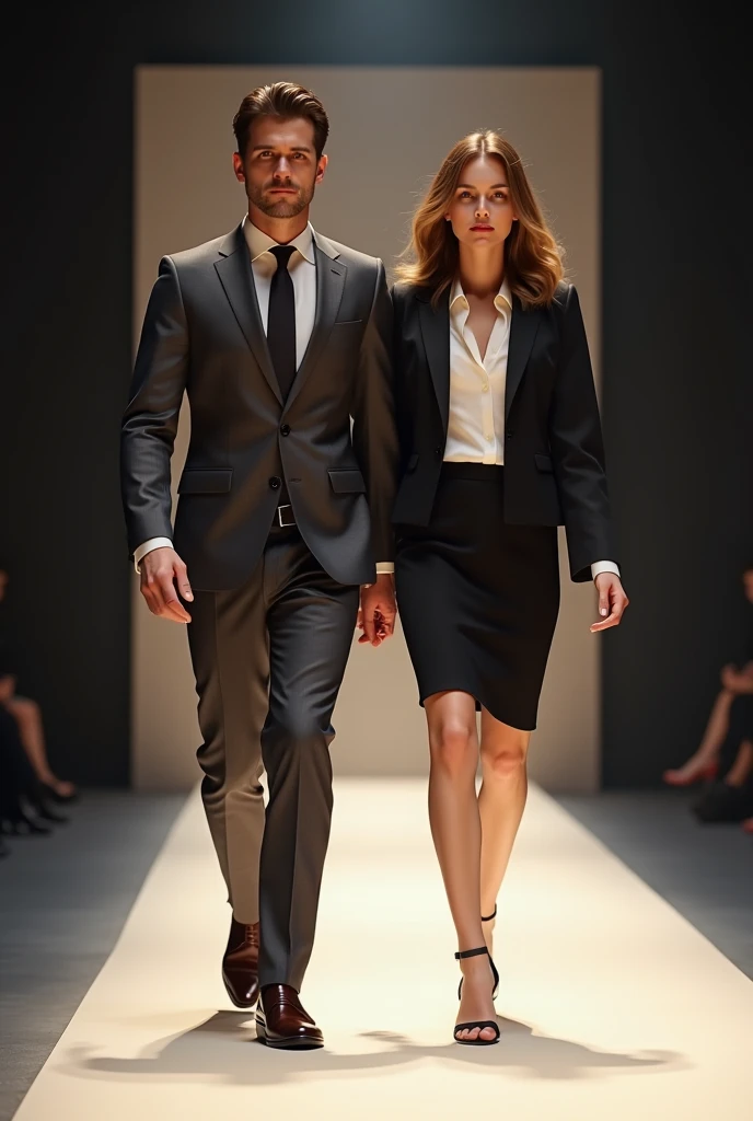 2 african american guys , in business suits, lean build, curly hair, standing beside each other