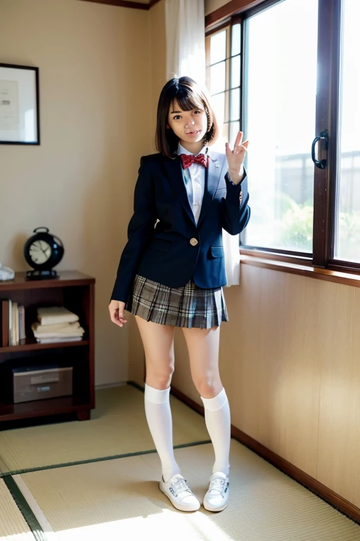 8K, RAW portrait of、 (Women in Japan),​masterpiece、Photorealsitic:1.photos realistic, 超A high resolution, Best Quality, Real life photography ,( At night ),
1womanl,(( deep in the night、Girl sitting on sofa、Show off your panties)),((Very realistic Japanese high school students))、((Japan High School Uniforms:1.6))、inside in room、slender physique、delicate eyes and thin thighs,eyeshadow and eyeliner、  ((dark-brown eyes:1.5))、(Authentic skin texture)、(Look Viewer)、A smile:0.5、((Shyness:1.5))、((Reddened cheeks:1.3))、(Body facing the camera)、((up skirt))、((Woman Pulling Up Her Skirt))、((Angle of view from below:1.28))、((Close-up in the crotch:1.89))、((Spread your legs to the sides:1.8))、((pantie shot:1.89))、full of sweat、Wet panties、(Panties are sheer:1.2)