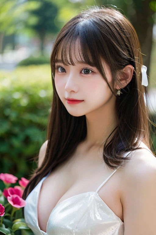 ((Exposing breasts 1.6))),(((Exposing breasts 1.6))),(((Exposing breasts 1.6))),masterpiece, Highest quality, 8k, Absurd, Beautiful medium long bob hair,Woman in her late 20s, That shy expression is cute, (Sensual Style),((Seven episodes were filmed................1.4)), (Nude 1.5), No makeup, The near road and the far road, Written boundary depth, Surreal, High resolution, photograph, Sharp focus, Face lamp, Dynamic Lighting, highest detailed, ,Extreme detaileds、Super detaileded、detailed、Real Skin、elegant features、Positive and optimistic、(The background is a colorful flower field)