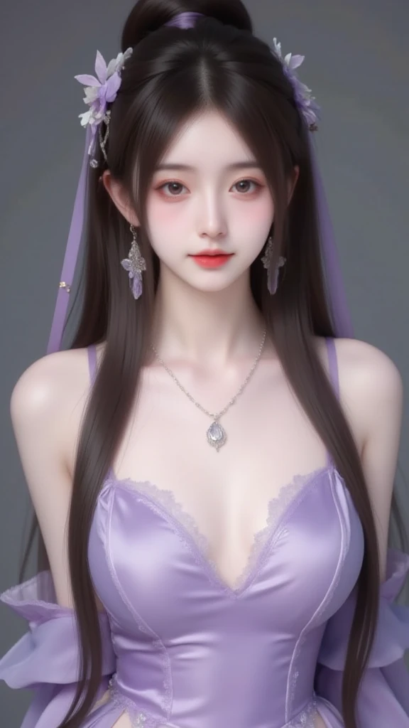 masterpiece，Highest high resolution，((magic orb))，Dynamic bust of beautiful aristocratic maiden，Black hair elegantly coiled，（(Wearing a huge red crown))，veils，Purple clear eyes，The hair is covered with beautiful and delicate floral craftsmanship, Crystal jewelry filigree，Ultra-detailed details，upscaled, face focus,