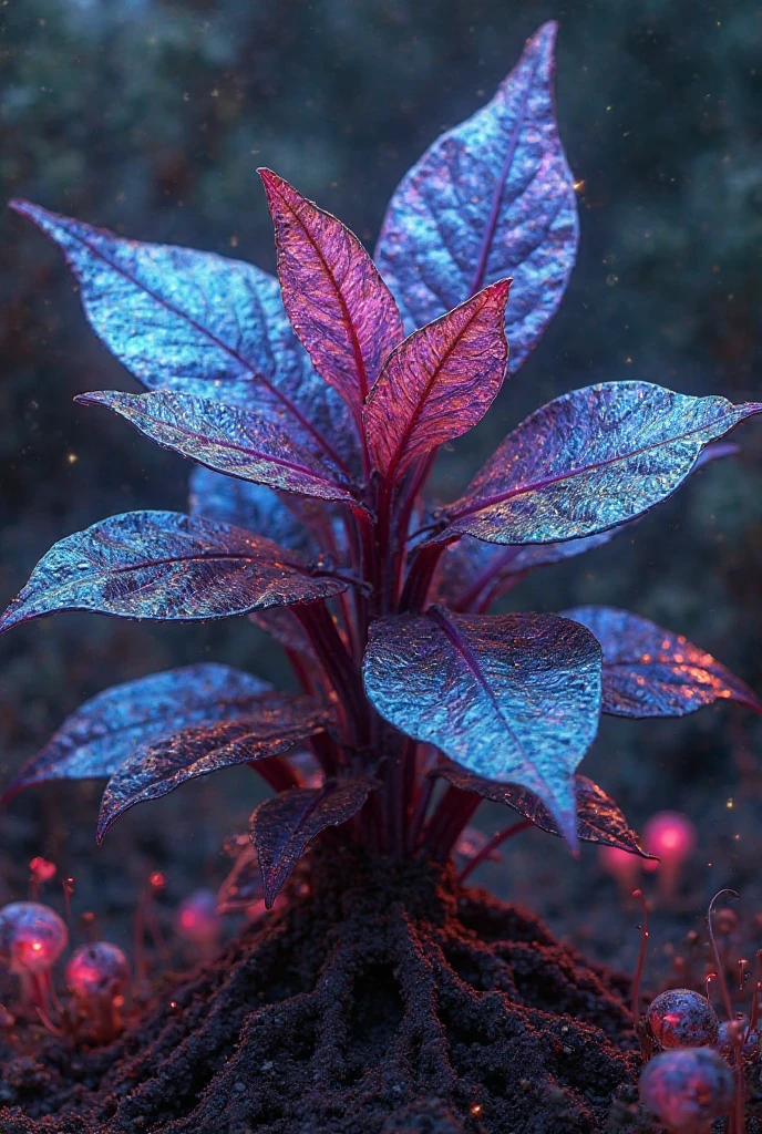 A psychedelic hemp seedling 