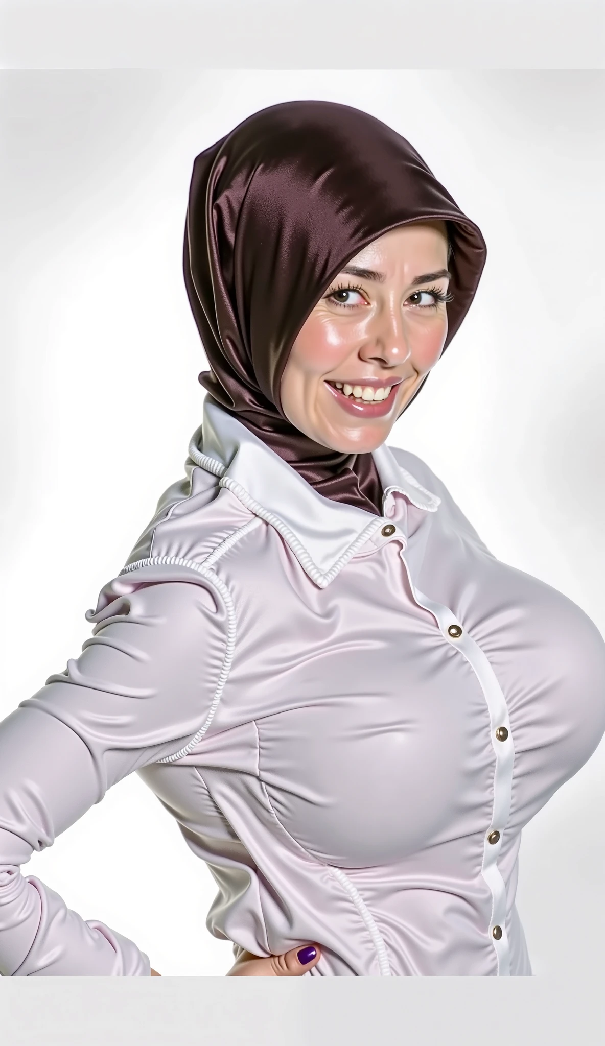 Gorgeous and sultry busty athletic (thin) brunette queen with sharp facial features wearing a modest updo, dark red medieval dress, long sleeves, intricate patterns, scrollwork, wide neck, crown, veil, long dress, modest dress, tight bodice, silver belt, (waist chain), medieval jewelry, Middle Ages, castle, rampart, wall, exterior, on top of a castle wall, trees, countryside, evening, sunset. large breasts.