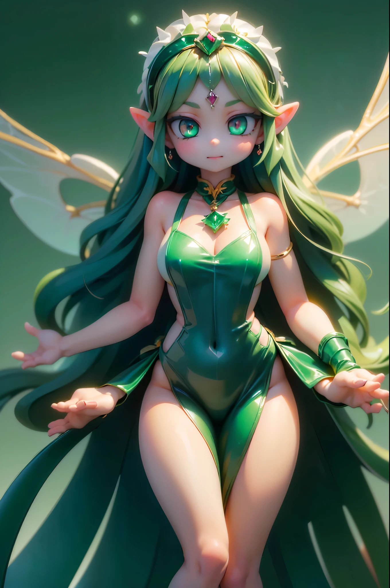 solo,1 woman,cute, cute,small ,肌の色は白inす,(succulent plant succulent fairy:1.5),(The mysterious fairy:1.5),(正確in完璧な手:2.0),(anatomically accurate hands:2.0),(  ballerina pose  :1.5),(emerald green jewel-like eyes:2.5),(Yellow-green shiny semi-long hair:2.0),( background is blue sky と美しい新緑の森:1.5),(Yellow-green shiny semi-long hair:1.2),(laughing:1.2),(in、has large transparent dragonflies and agave wings growing on her back:1.7),(beautiful luxurious dress like metallic green:1.5),big cute smile,(beautiful wings of dragonfly on the back:1.5),[Dragonfly Wings:1.5],( background is blue sky , Beautiful fresh green, and agave forest:1.5),(8k,very well detailedCGユニットのwallpaper, masterpiece,high resolution, real skin texture,surrealism,increase resolution, RAW photos ,Highest Quality,very well detailed,wallpaper,movie lights,  Raytrace  ,face up,(Face Light:2.0),(Increase overall color saturation:2.0),(cowboy shot wearing white judo uniform:1.5), Front lighting ,