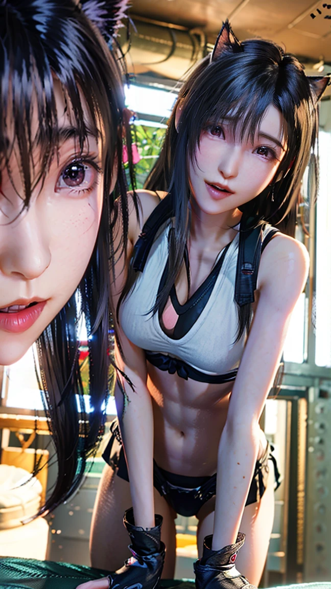 Score_9, score_8_up, score_7_up, score_6_up, score_5_up, score_4_up, cute girl, reality, cosplay atmosphere, detailed eye, sleeveless, BREAK tekken8, fighting body suit, midriff, accessories, sagging gigantic huge biggest breasts, huge dark areolae, areola slip, dark nipple, hairy armpit hair, sweating, heart mark words, in rooftop, sunset, erotic atmosphere, wide hip, tanned skin, cum shot, blushing, blowjob, penis, blushing, ahegao, bukkake, pov, holding testicle, 1boy, 1girl, 69 position, boy asshole, finger into anal, tanned skin, asshole, femdom, sadist, ass hair, spreading testicle, first person view, shaking head, tekken female character, BREAK Nina PURPLETON, rimjob, mosaic anus