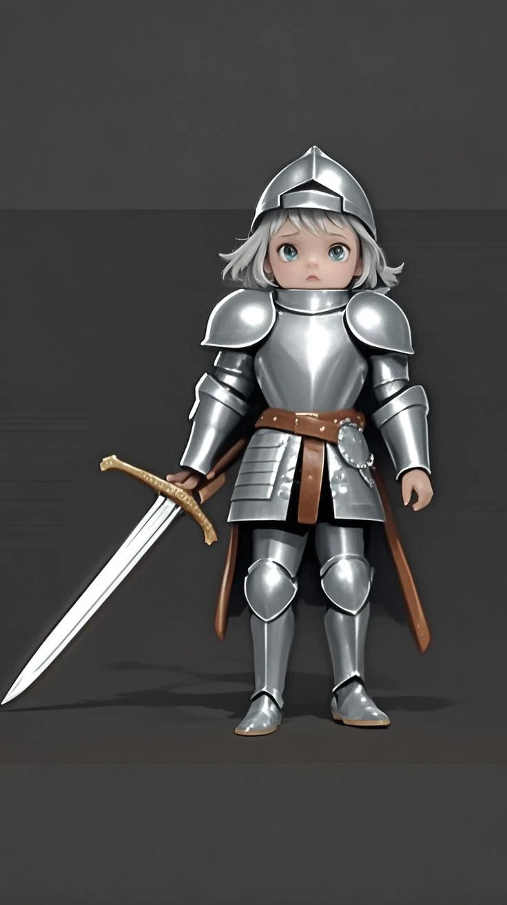 (masterpiece), (Ultimate quality), (Super detailed), (whole body: 1.3), 1 boy, Little Knight, trumpet, (Delicate face), (Delicateeyes), Fighting atmosphere, Depth of Field, Multi-layer textures, Albedo and Specular Maps