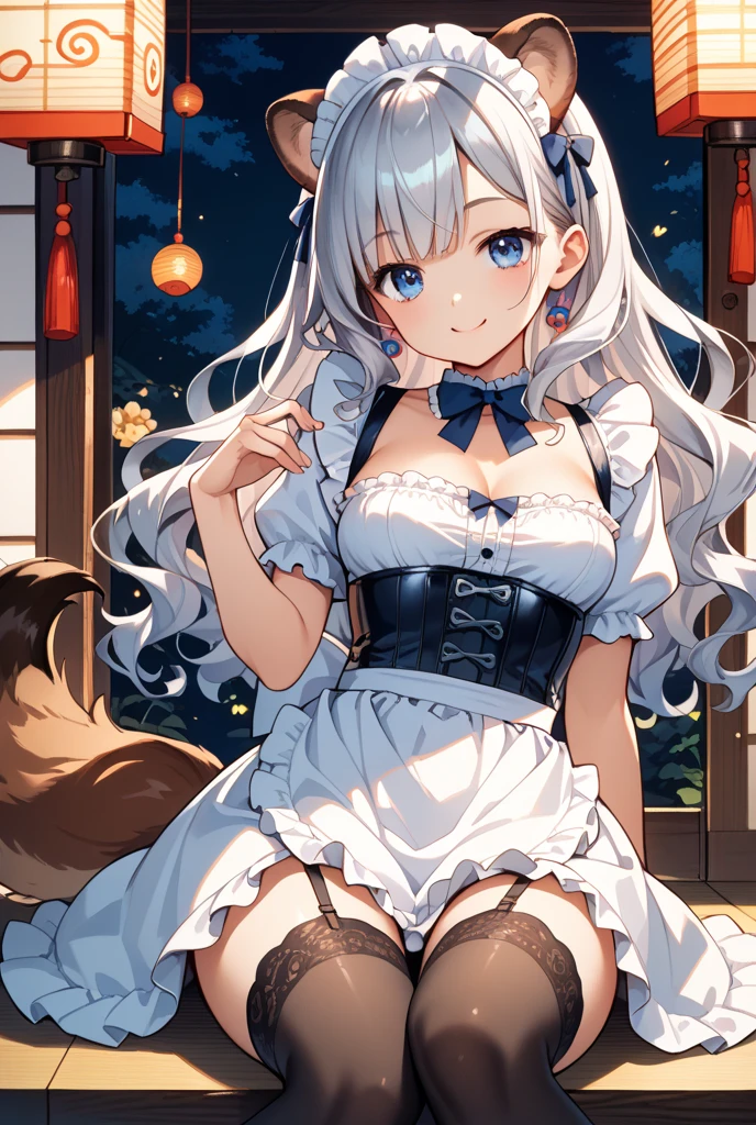 Anime girl lying on floor drinking a cup of coffee, small curvaceous loli, azur lane style, White-haired fox, White Cat Girl, seductive anime girls, 《azur lane》role, beautiful anime catgirl, Very beautiful anime cat girl, pixiv 3dcg, at pixiv, loli in dress, A scene from the《azur lane》videogame