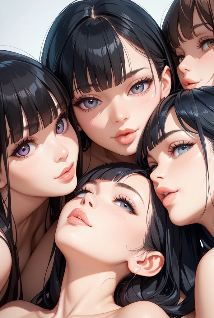 Four female college students,Four Girls,Lesbian,kiss, kiss,brown or black hair,Make your face bright red,Embrace,Please close your eyes.,唇にkiss, Rubbing each other's breasts,I'm shy,Embrace,Sweat,Black Lens Stockings,The light is dim,Bedridden,The face is bright red,Very shy,Spread your legs,sitting on each other's knees,Reaching into someone's clothes,Untie clothes,Barefoot masterpiece, Highest quality, school uniform, skirt, white panties under skirt, Focus on the feet, extreme back arching, Big Ass, Defined butt, School classroom, spread legs on the desk, prominent butt cleavage, View your viewers, Without shoes, Schoolgirl uniform, (Students looking at her:1.3), Fascinating, Fascinating expression, White thigh-high socks, Non-transparent socks, Huge , ((Cleavage)), Huge boob Cleavage