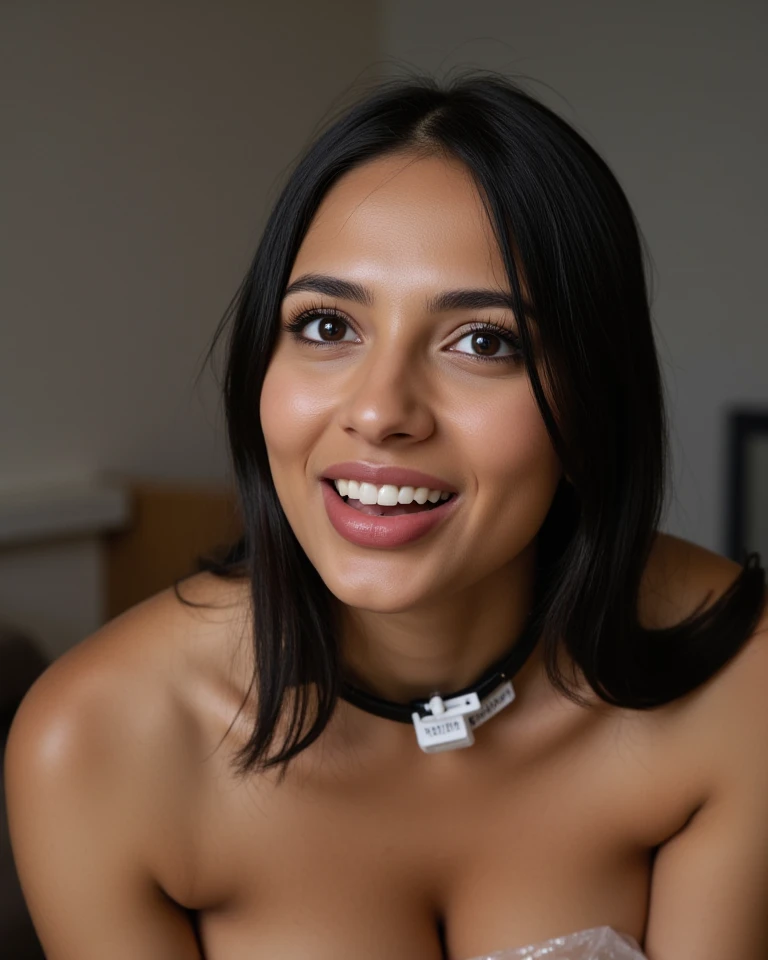 chica,(pelo negro semilargo)(cabello hermoso), Actriz, sonrisa, piel brillante, Mejor calidad, obra maestra, (Fotorrealista:1.4), asientos en el sofa, Europe, Francia, Paris, mini falda (Pantalla realista), mangas cortas blancas (cotton fabric), (no logo), dedos delgados
