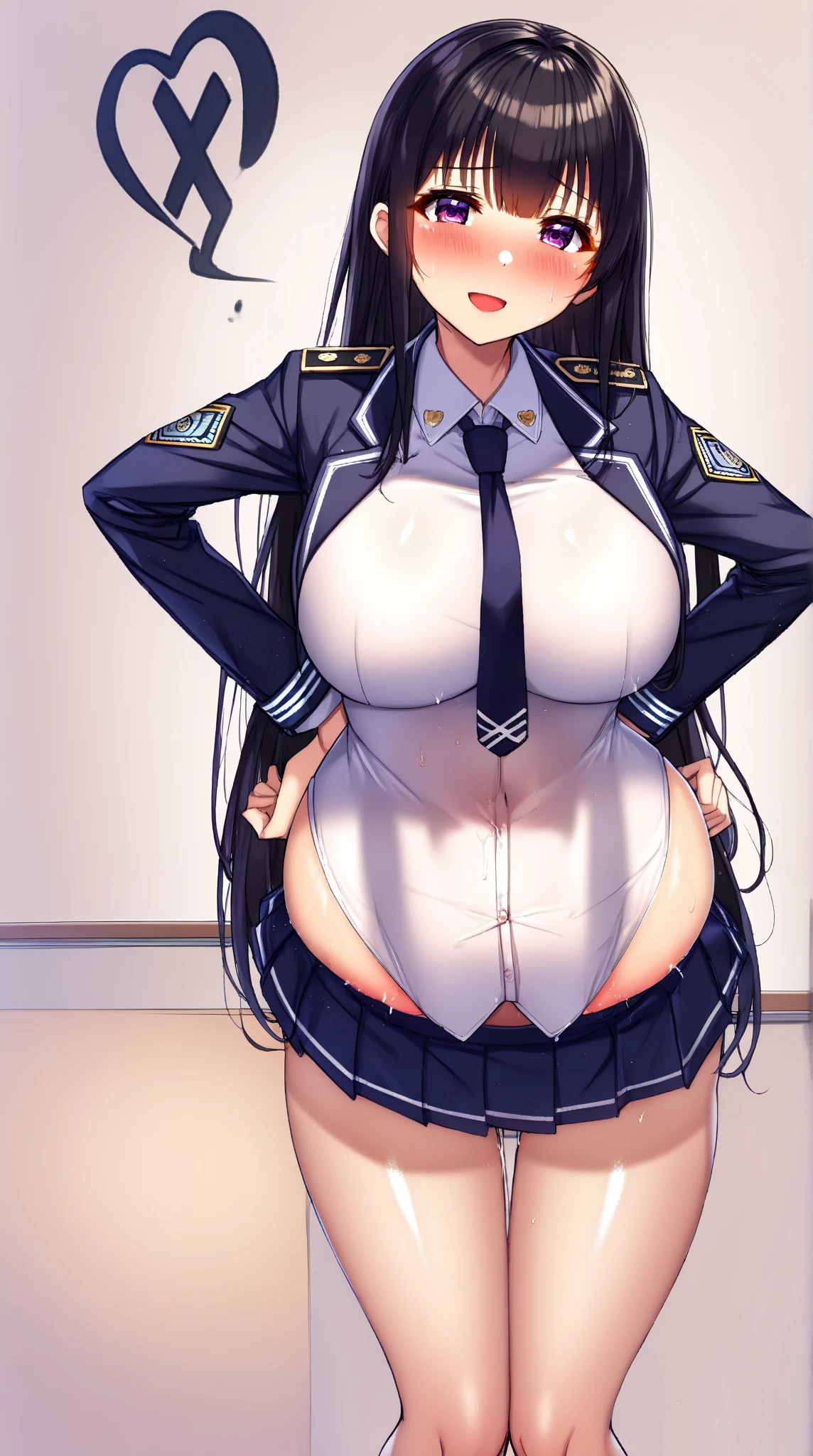 One beautiful woman、One Man、Policewoman、Beauty、A man has intense sex with a woman、Tight Skirt, Cowgirl、Hit your back hard、High Speed Piston、Sitting on a man、Looking down at the viewer, Highest quality, Focus on the thighs, smile, Police uniform, Black Pantyhose, panties under pantyhose, Police Department、Plump thighs、Big Ass、Big 、 Black Hair,My thighs are steaming between the legs 、Sweaty pantyhose、Inserting the penis into the vagina