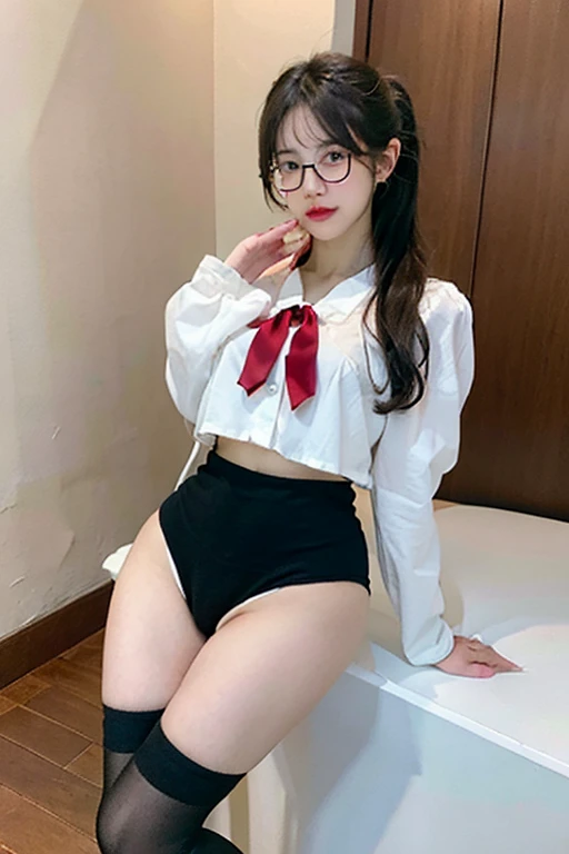 (NSFW:1.5)、Detailed CG Unity 8k wallpapers、Highest quality、masterpiece、Photorealistic、on the train、Bright lighting、非常にcute 女性、cute、17 years old、high school girl、Big Breasts、Captivating Eyes、(Droopy eyes:1.3)、(Watery eye:1.3)、((Ecstasy face))、Please open your mouth a little、blush、(long brown hair with bangs)、Earrings、necklace、Shiny skin、Pure white skin、(Pose with arms raised overhead)、((She has large piercing rings in her nipples:1.3))、Belly button piercing、((Perfect Anatomy、Thin fingers、Thin hands、Five fingers))、(High School Uniform)、((Short sleeve white blouse:1.3)、White short sleeve、(Very short white blouse)、((The chest of the blouse is open、the udder is completely exposed,:1.3))、((The chest of the blouse is open、Nipples fully exposed:1.3))、((Navy plaid pleated mini skirt:1.5))、Angle from below、((Spread your legs wide))、(Please put your feet up)、(Her white lace panties are completely visible:1.5)、(Very small, thin, white lace panties:1.5)、(Accurately draw white lace panties:1.5)、(Focus on the vagina:1.3)、(Angle from below:1.3)、(Looking down、View in Viewer:1.3)、(Thin legs)、(Thin legs)、on the trainで、