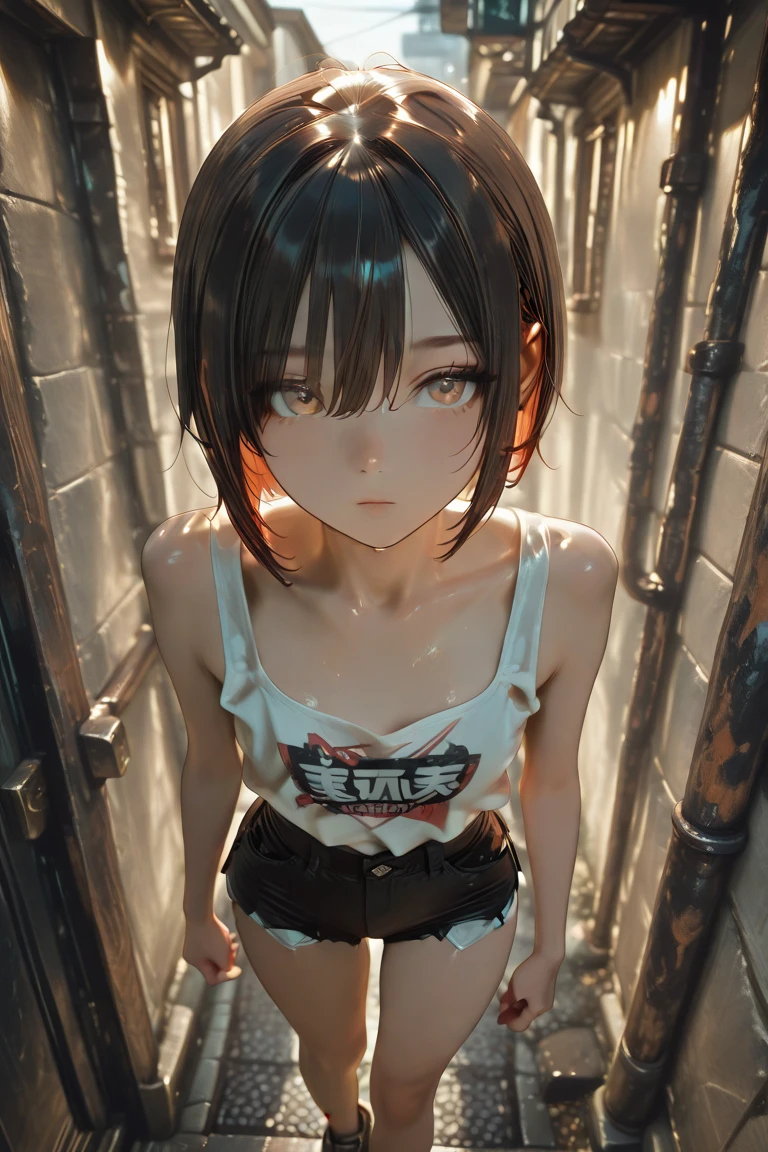 slingshot swimsuit,runway,lovelive!,from below,shower room,taking shower,arms behind head,anime nose, anime eyes,small breasts,(masterpiece, highest quality:1.2), (masterpiece, highest quality:1.2),figure,8K,HDultra detailed skin, best nipples, torso,angry, NSFW,{{{naked}}}, {{{white chocolate on naked body}}, yellow eyes, topless, best natural nipples, look up,anger, From below,1 girl,alone,(portrait:1.2), ]
