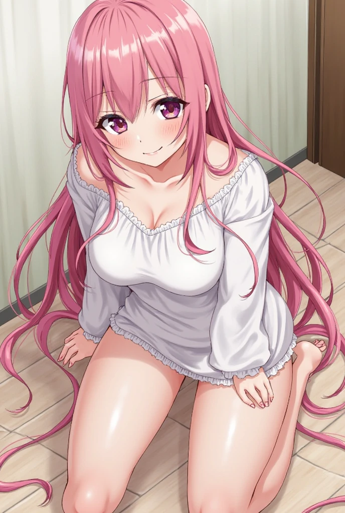 1 girl, nude, medium breast, cute pussy, long hair, blushing, embarrassed smile, bunnysuit(masterpiece, highest quality, High resolution, , perfect pixel, 4k,),((,nsfw, nude.))
