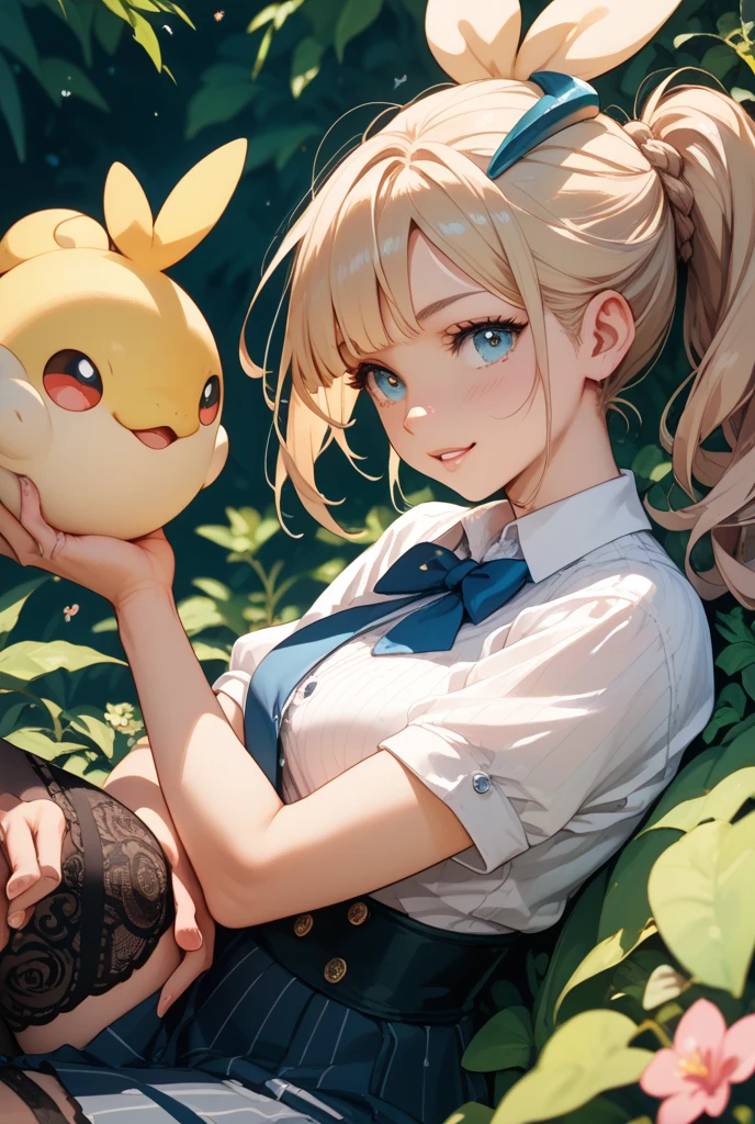1girls, , Trikot,Playboy Bunny, Netzstrumpfhosen, braune Haare, Anime Niedlich, flush, dicker, , sexy, Titten pokemon evoli, evoli, evoli-pokemon