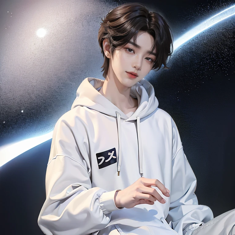 A teenager does not wear pants and clothes。quadratic element