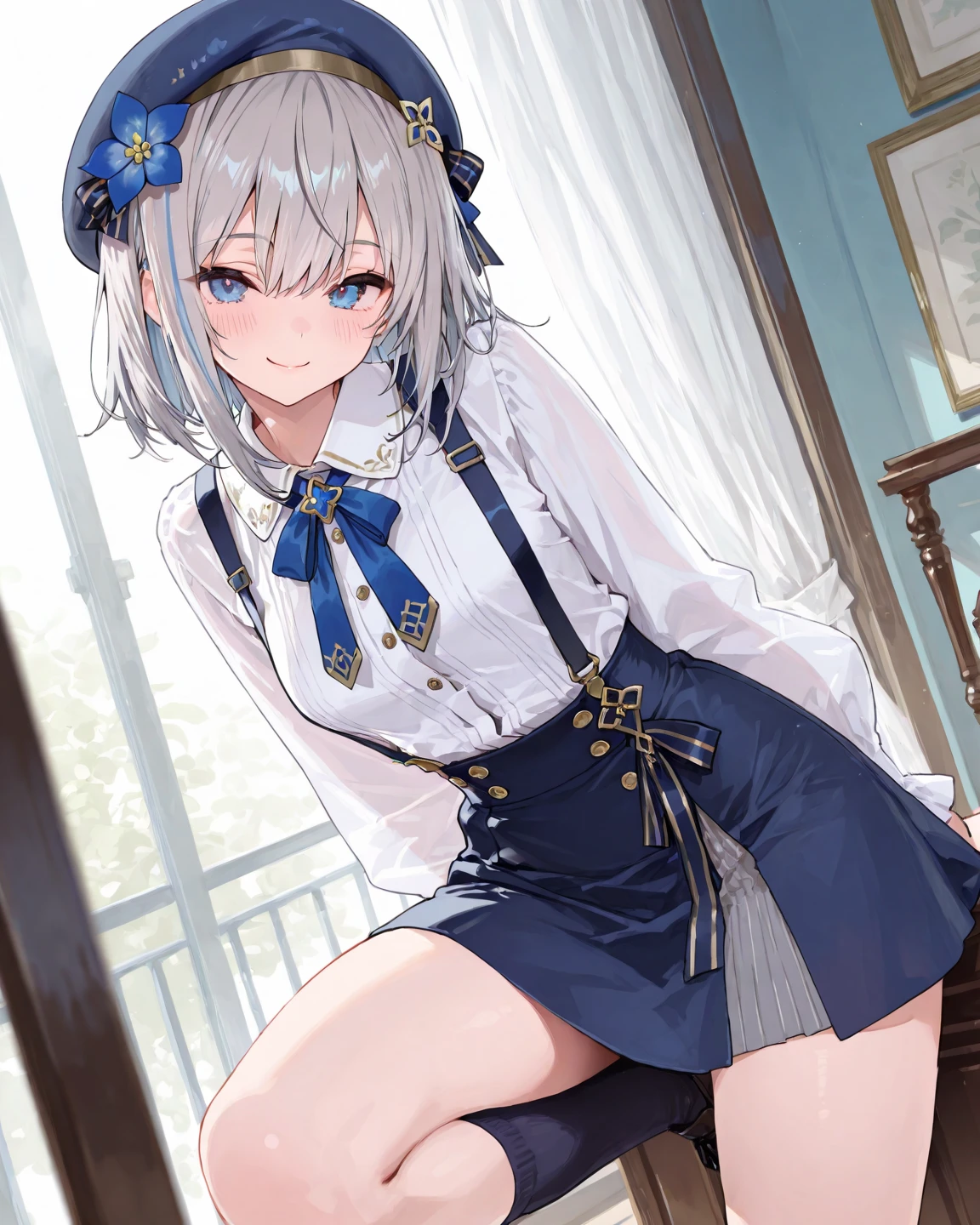 8K、masterpiece、Japanese、Woman wearing glasses、Neon(nod)、from the front、smile、Childish、Small breasts、See-through underwear、night、Bedroom、Show your underwear、mini skirt