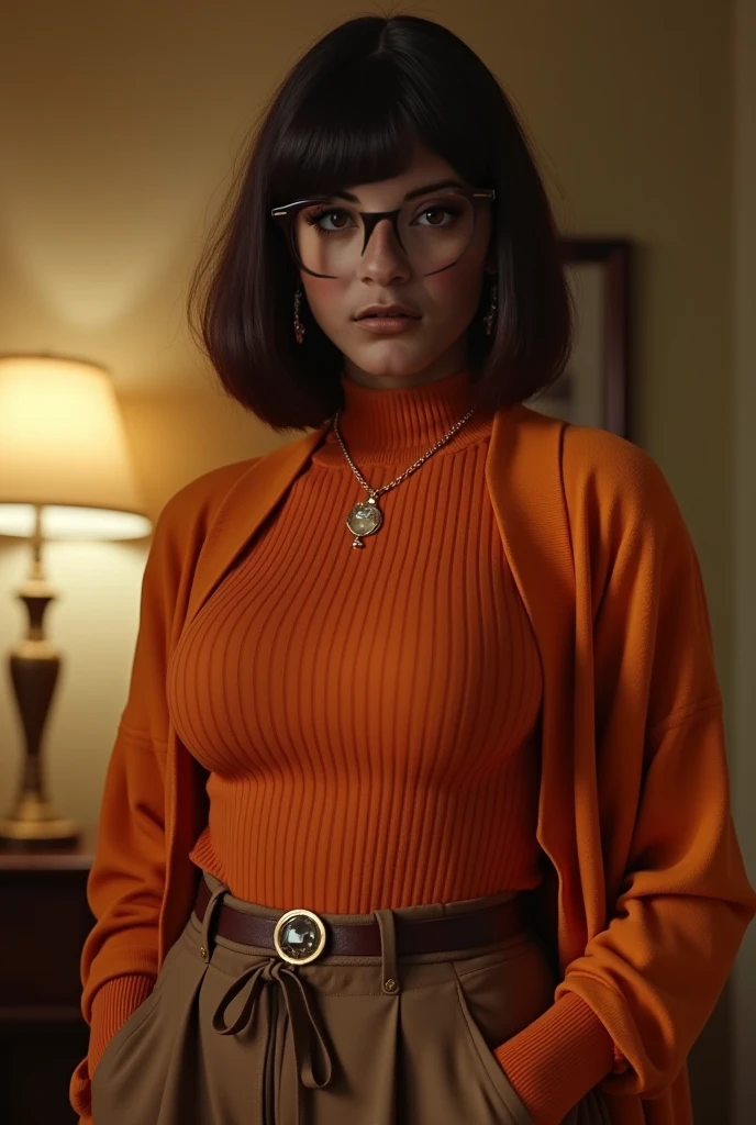 "I'm looking for diverse photos of a truly stunning 26-year-old woman who bears a strong resemblance to Velma from Scooby-Doo, but isn't the character herself — just someone who looks very much like her."