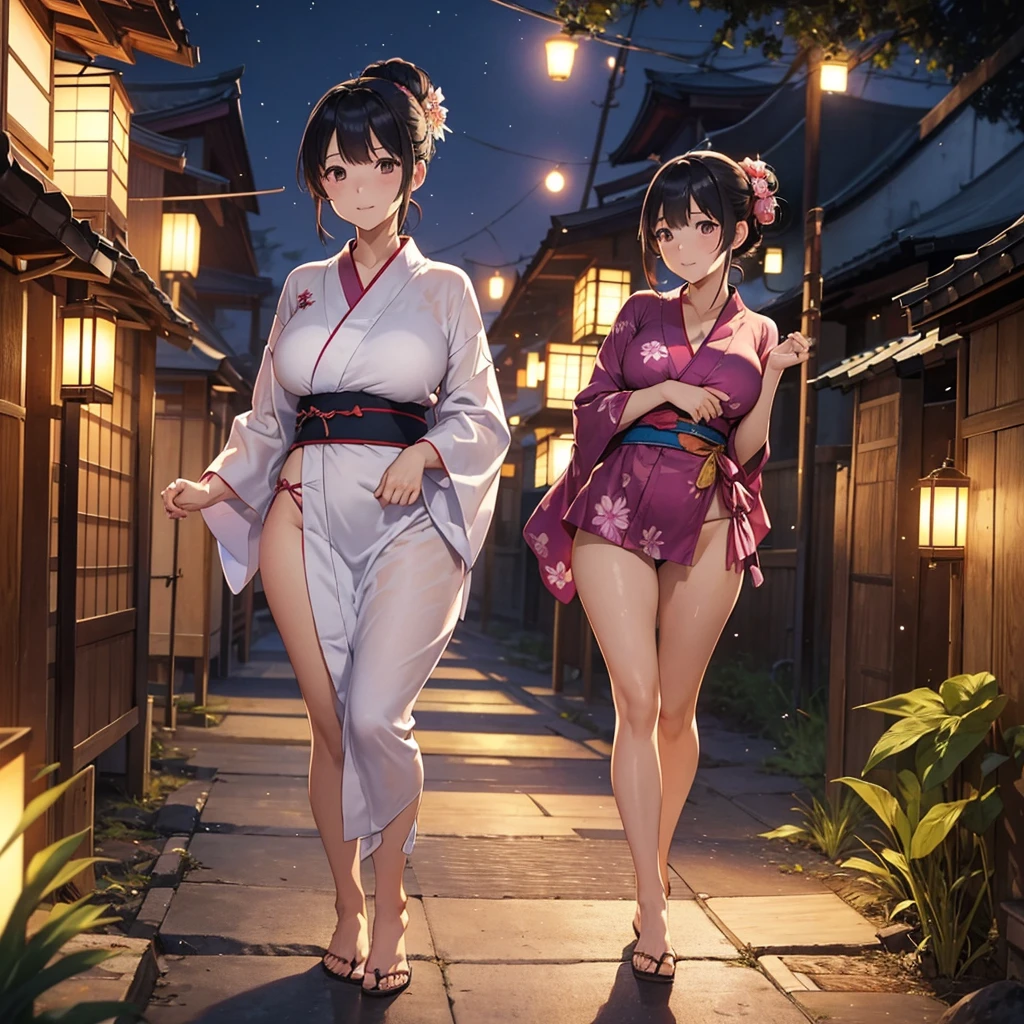 (masterpiece:2.0), (Highest quality:2.0), (Sitting naked:1.5), (Extremely small mini skirt Extremely small pink yukata:1.5), (Ultra-thin raw land:1.5), (Sexy pose:1.5), (Blushed:1.3), (Upper body naked:1.3), (Realistic:1.5), 1 , Accurate needle, Embarrassed look, A light smile, Look at me and smile, Very cute girl, Innocent face, Young Face, Clear Eyes, Shining Eyes, Small breasts, (I can see her cleavage:1.5), (I can see your thighs:1.5), I can see your crotch, No pubic hair, whole body, Beautiful Skin, Ultra high definition, Highest Resolution, Japanese high school students, Brown Hair, At the night festival、I can see her boobs