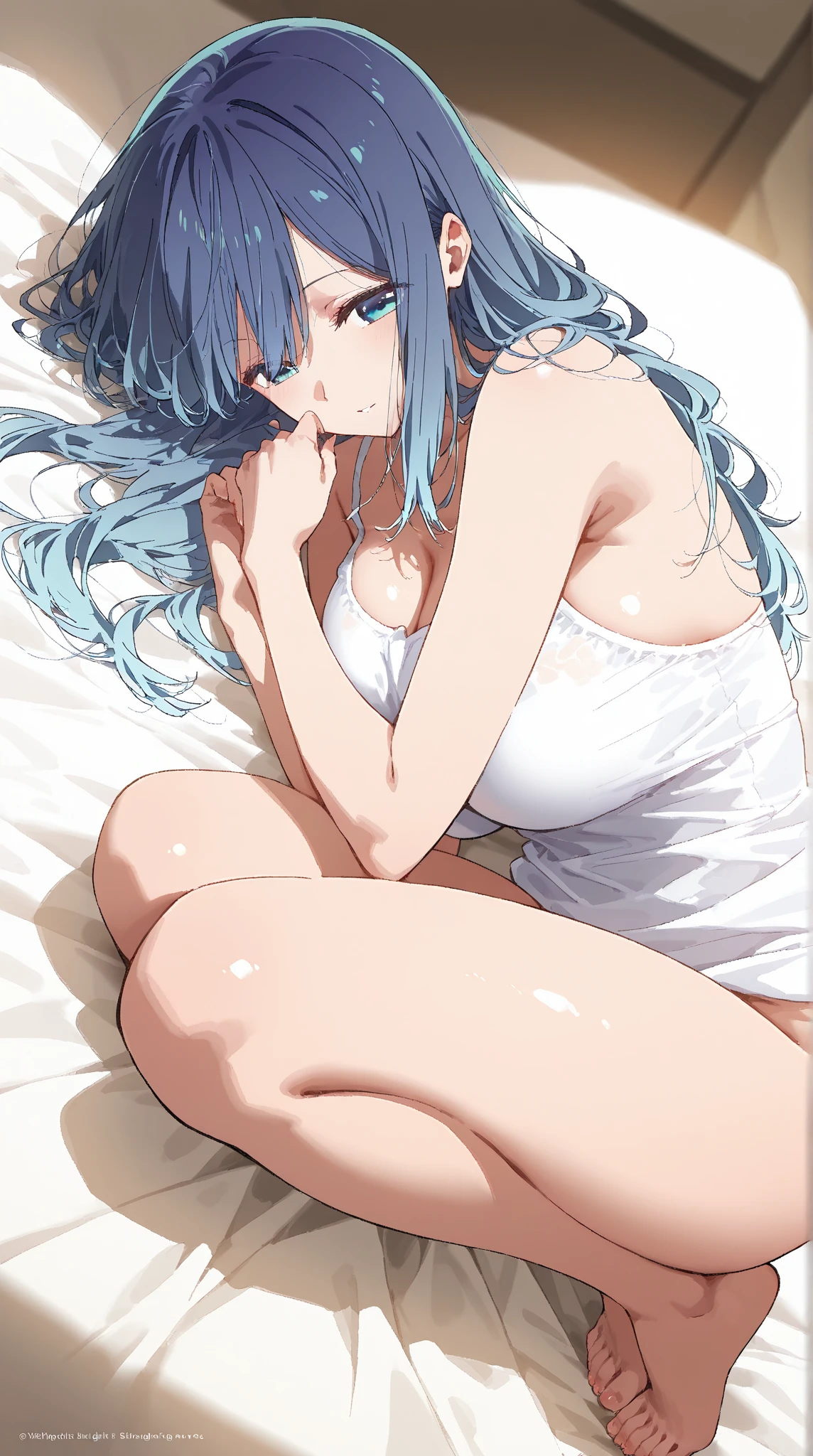 Artist: Mika Pikazo,2023,Extremely gorgeous, extremely tempting,The ultimate environment,perfect face,（Underwear Romance:1.5）,NSFW，Overhead shot, excellent angle, extremely silky,big eyes, high nose, full body shot, saliva, steam, breast rubbing,Intimate massage,solo,Perfect body, somen
