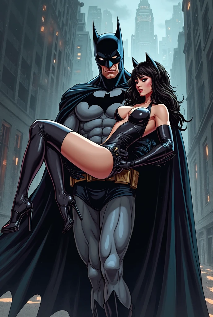 Batman having oral sex with Robin