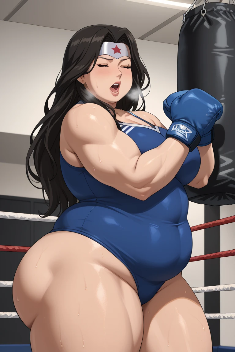 Score_9, score_8_up, score_7_up, score_6_up, score_5_up, score_4_up, source_anime, solo, 1girl, cute student, young female, sagging gigantic huge breasts, wide hips, thick thighs, huge areolae, areola slip, dark areolae, sideview, detailed eyes, brown eyes, looking at viewer, crowded, white leotard, rhythmic gymnastics, ahegao, collarbone, head tilt, very hairy stomach hair, showing armpit, hairy armpit hair, bukkake, sperm on armpit, cum shot, sperm, raper with big penis, Japanese, hentai, school gym, having sex with boy, side view, side angle, spreading legs, hand behind the head, fecundation mark, raping atmosphere, inserting penis, acrobatic sex
