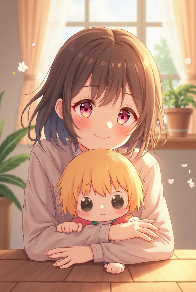 1 baby girl,Medium hair, Crying, hysterical, tears coming out, behind the window,wavy hair, blonde hair, super cute, baby, 5 years old, wearing white pajamas,,ultra detail,ultra HD, masterpiece 